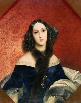Impresionismo Painting - retrato de ma beck Karl Bryullov hermosa mujer dama